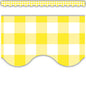 Yellow Gingham Scalloped Border Trim [TCR8500]