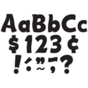 Black & Silver Funtastic 4" Letters Combo Pack [TCR5343]