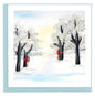 Quilled Snow Covered Trees Greeting Card [BL1239]