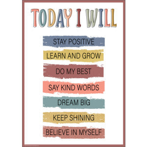 Today I Will Positive Poster [TCR7397]