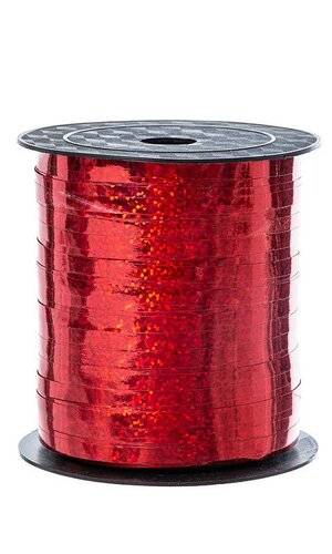 Red Sparkle Ribbon for Balloons 3/16" Holographic Curling Ribbon 100 Feet [PPCSMX1]
