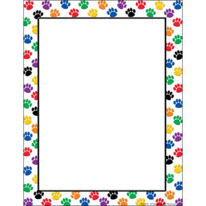 Colorful Paw Prints Computer Paper [TCR4769]