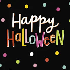 Colorful Dots Halloween Greeting Card [HAT40144501]