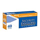 BAZIC #10 Security Envelopes w/ Gummed Closure (40/Pack) [5049]