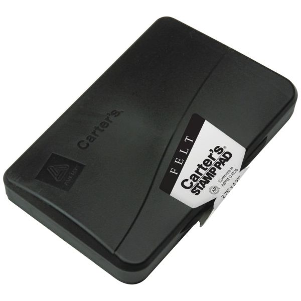 Carter's UNINKED Felt Stamp Pad, 4.25 x 2.75, Red [AVE21021]
