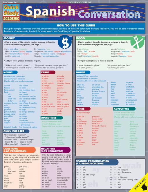 QuickStudy | Spanish Conversation Laminated Study Guide [221876]