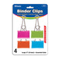 BAZIC Large 2" (51mm) Assorted Color Binder Clip (4/Pack) [272]