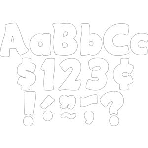 White Funtastic 4" Letters Combo Pack [TCR5819]