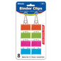 BAZIC Medium 1 1/4" (32mm) Assorted Color Binder Clip (8/Pack) [264]
