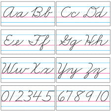 Basic Alphabet Zaner-Bloser Cursive Bulletin Board Set [T1859]