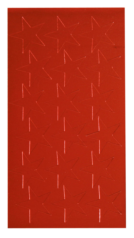 3/4" Red (175) Presto-Stick Foil Star Stickers [P824640]