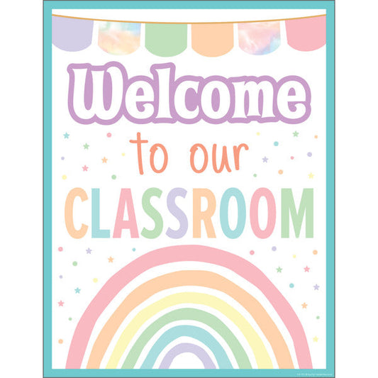 Pastel Pop Welcome To Our Classroom Chart 17x22 [TCR7472]