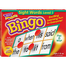 Sight Words Level 1 Bingo Game [T6064]