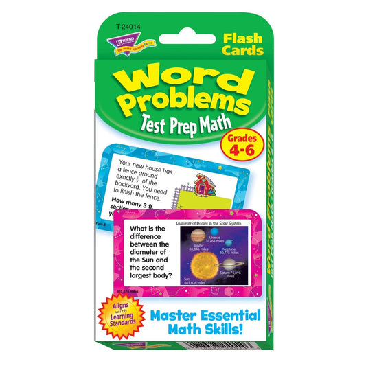 Word Problems Test Prep Math, Grades 4-6 Challenge Cards [T24014]