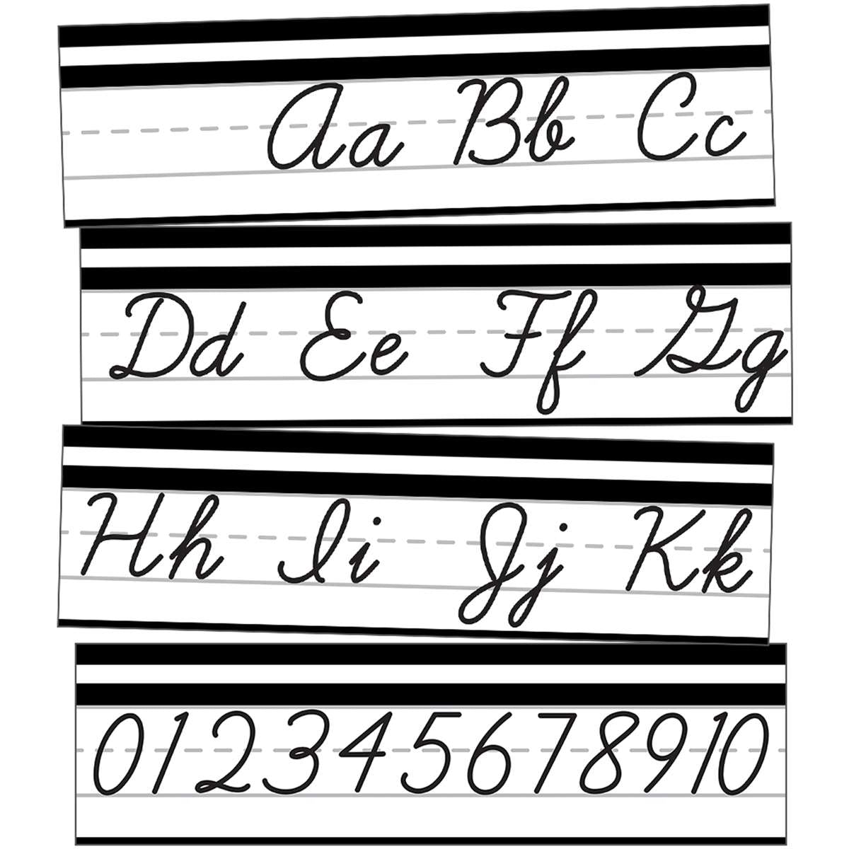 Simply Stylish Alphabet Line Cursive Mini Bulletin Board Set [CD110411]