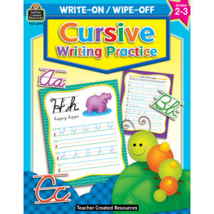 Cursive Writing Practice Write-On Wipe-Off Book [TCR3291]