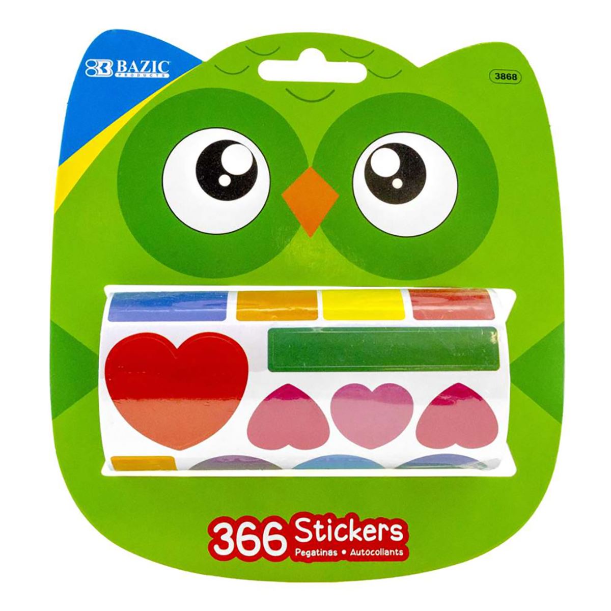 BAZIC Mix Shapes Sticker Rolls (366/Roll) [3868]