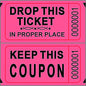 Double Ticket Roll 2000 Tickets Red [102-R]