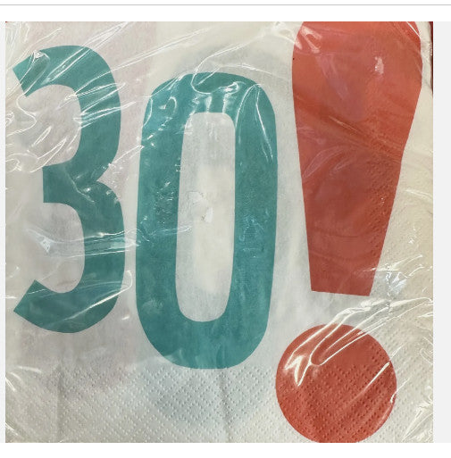 BIRTHDAY AGE 30 LG NAPKINS [1LUN3617]
