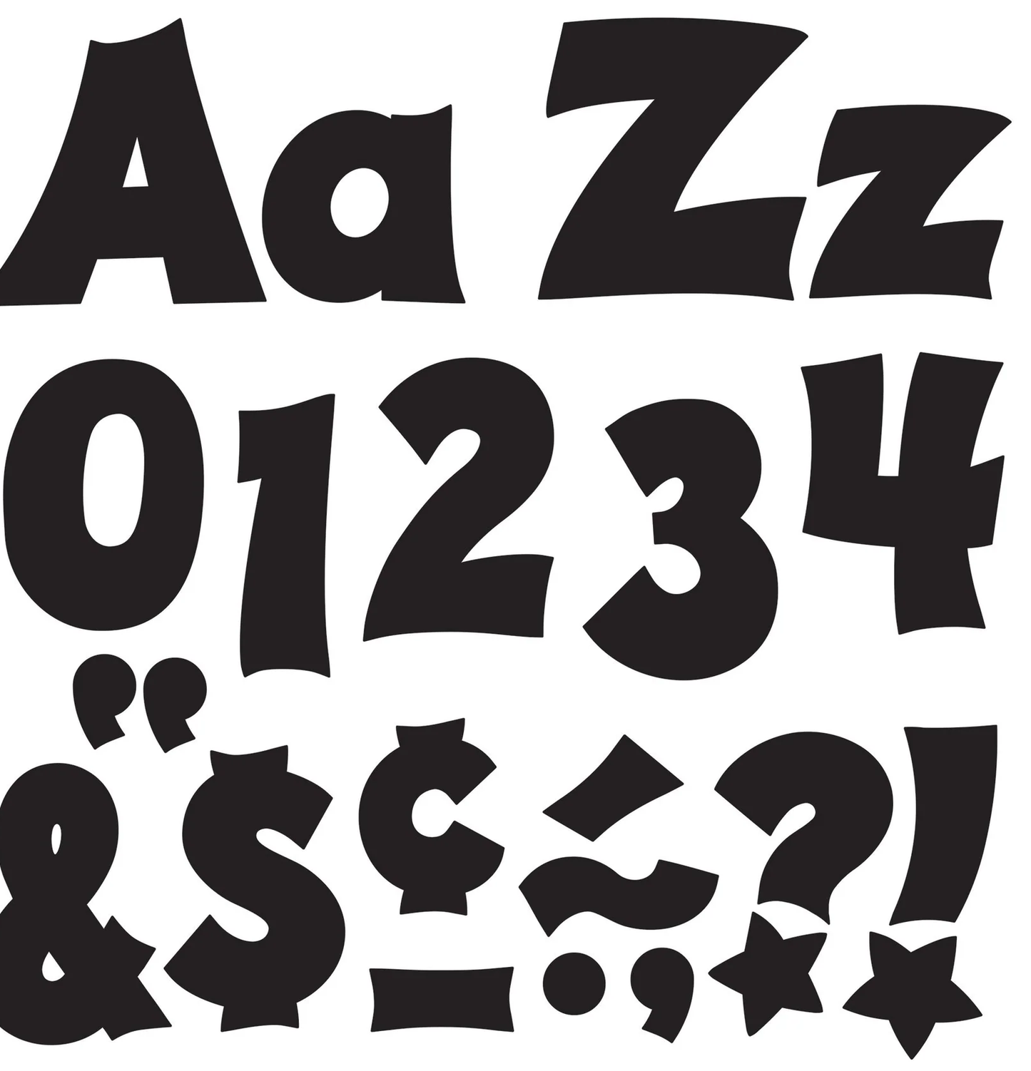 Black 4-Inch Friendly Uppercase/Lowercase Combo Pack (English/Spanish) Ready Letters [T79802]