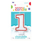 Red and White Birthday Candle Number 1 [174001]