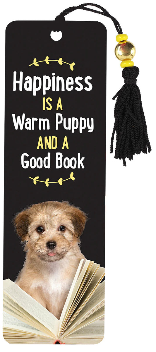 Happiness Is a Warm Puppy and a Good Book Beaded Bookmark [9781441327680]