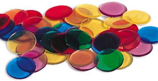 Learning Resources Transparent Color Counting Chips, Set of 250 Assorted Colored Chips [LER0131]