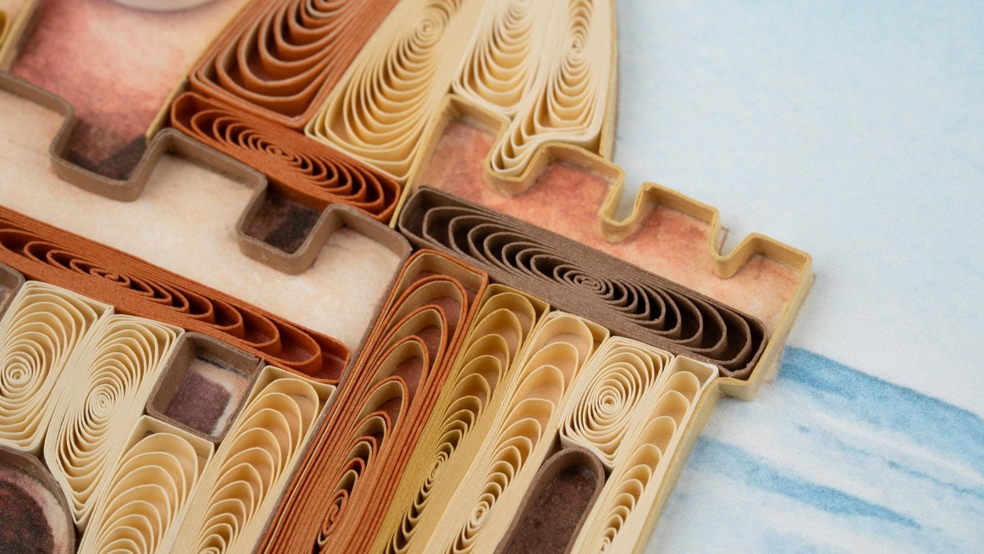 Quilled Sand Castle Greeting Card