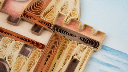 Quilled Sand Castle Greeting Card