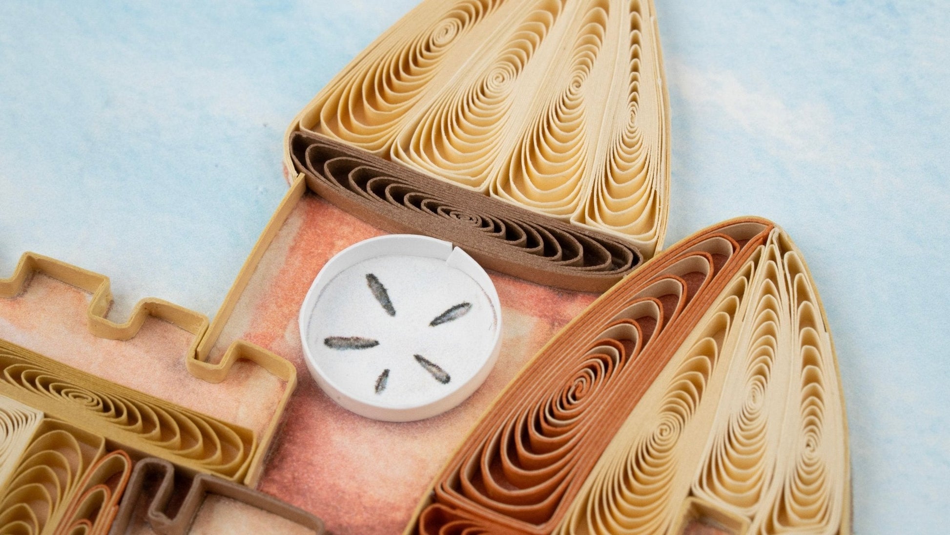 Quilled Sand Castle Greeting Card