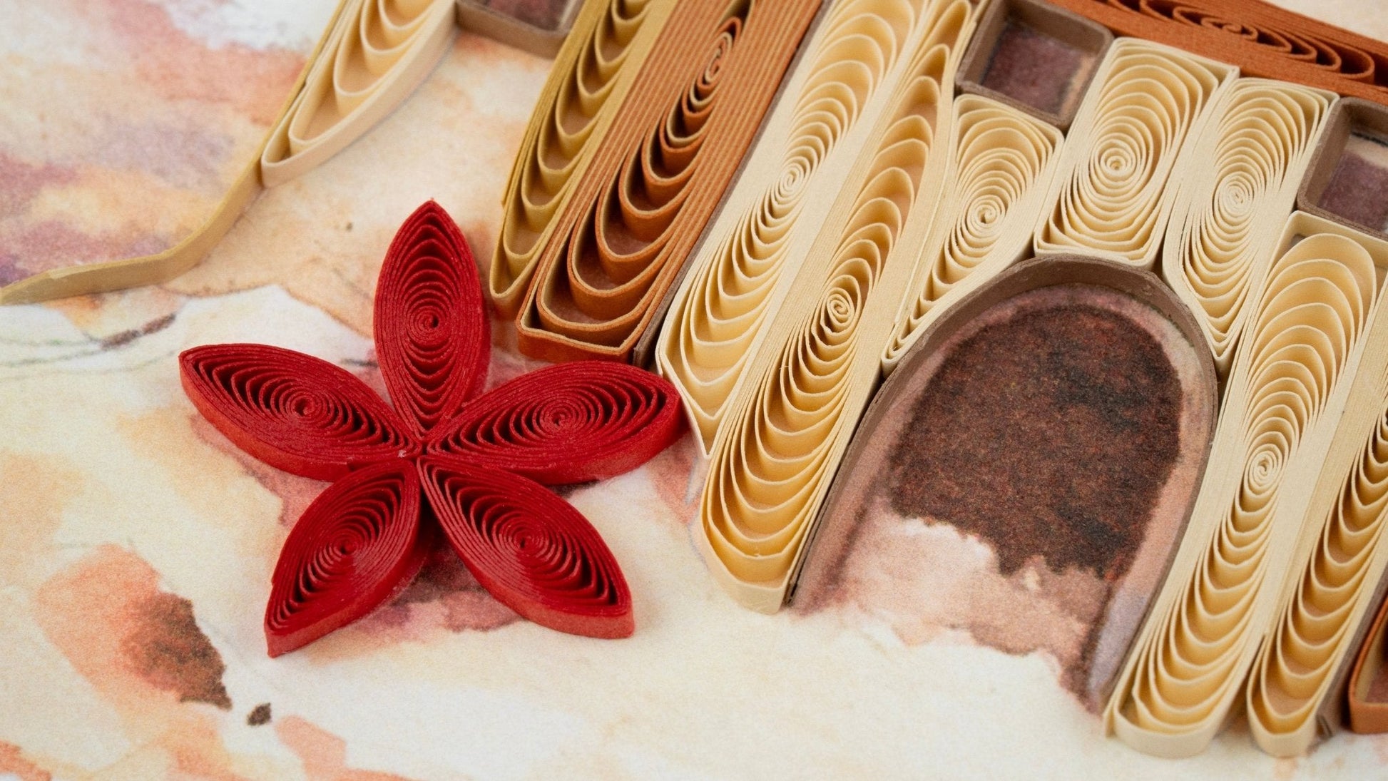 Quilled Sand Castle Greeting Card