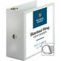 Business Source Basic D-Ring White View Binder 5 Inch Capacity [BSN28445]