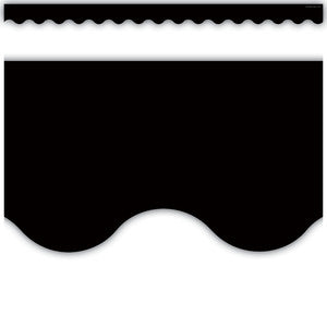 Black Scalloped Border Trim [TCR4397]