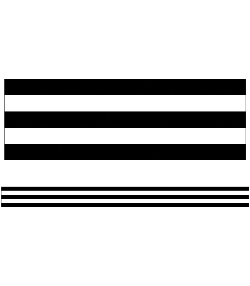 Border-Schoolgirl Style-Industrial Chic-Black And White Stripes-Straight Borders [CD108341]