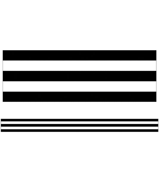 Border-Schoolgirl Style-Industrial Chic-Black And White Stripes-Straight Borders [CD108341]