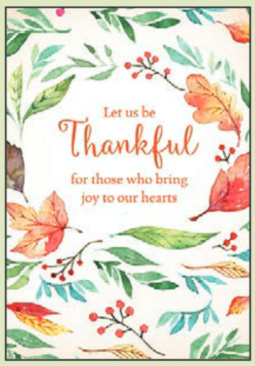 Let us Be Thankful Thanksgiving Greeting Card 2024 [THT47060801]