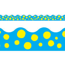 Spotted Blue Border Trim [T92158]