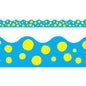 Spotted Blue Border Trim [T92158]