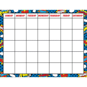 Superhero Calendar Chart 17x22 [TCR7569]