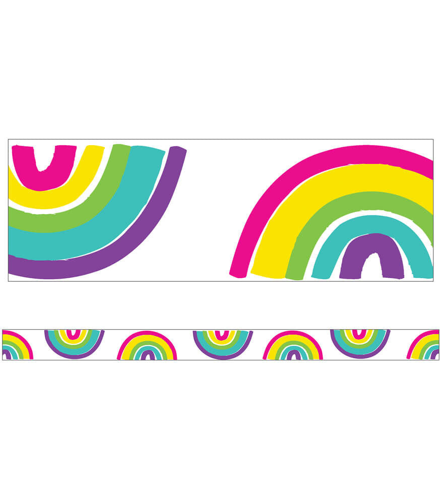 Rainbows Straight Bulletin Board Borders [CD108432]