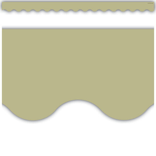 Olive Green Scalloped Border Trim [TCR7216]