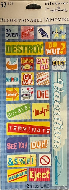 Stickeroni Word Art Stickers [200SS1090]