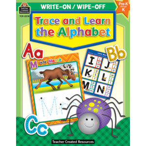 Trace and Learn the Alphabet Write-On/Wipe-Off [TCR8218]