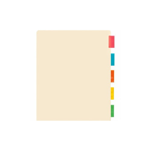 Color Tab Pocket Binder Dividers, Blank Tab(s) - 5 Tab(s) [BSN02073]