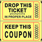 Double Ticket Roll 2000 Tickets Yellow [102-Y]