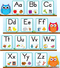 Colorful Owls Alphabet Mini Bulletin Board Set [CD110263]