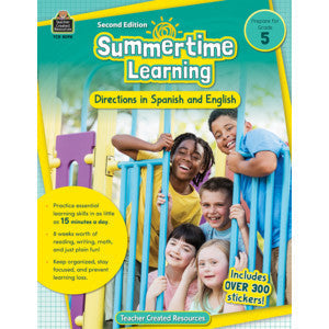 Summertime Learning Grd 5 - Spanish Directions [TCR8098]