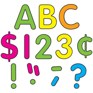 Neon Brights Classic 4" Letters Uppercase Pack [TCR5815] (D)