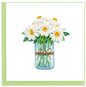 Quilled White Daisies in Jar Greeting Card [BL1391]