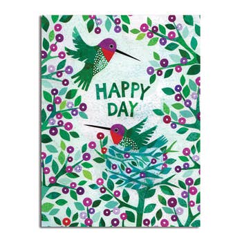 Happy Day Hummingbird Get Well Greeting Card [2838GW]